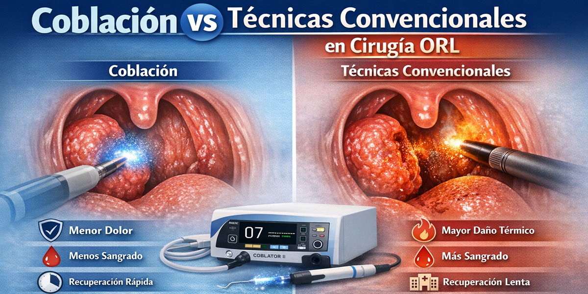 Coblación vs. técnicas convencionales en ORL: beneficios clínicos y evolución del abordaje quirúrgico
